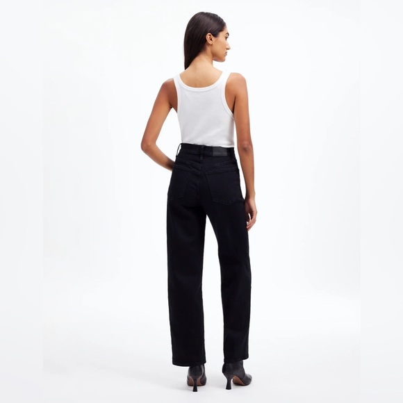 Madewell The Perfect Vintage Wide-Leg Jean in Black Rinse Wash Size 31 NWT - Picture 4 of 10